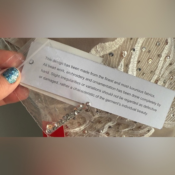 Aidan Mattox, Floral Embroidered with Sequins Overlay Formal Dress, Size 6 NWT - Picture 9 of 12